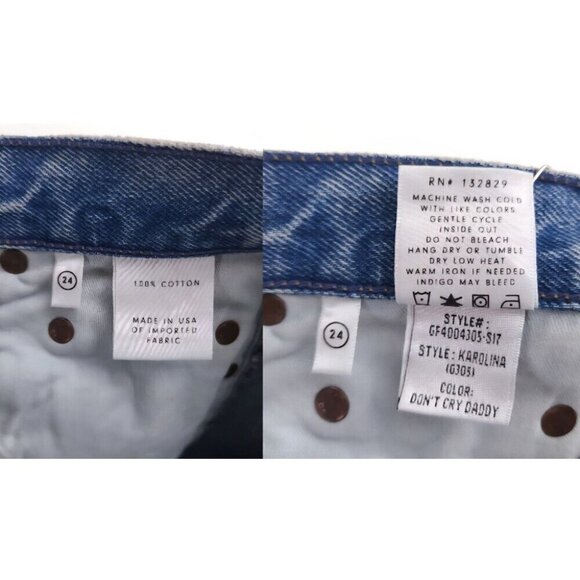 GRLFRND Karolina High-Rise Raw Edge Jeans 24 XXS Dont Cry Daddy $225 - Picture 15 of 16
